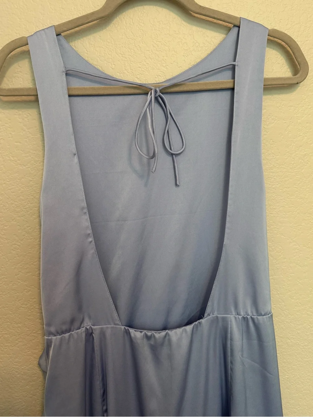 Abercrombie & Fitch | Satin twist blue maxi dress